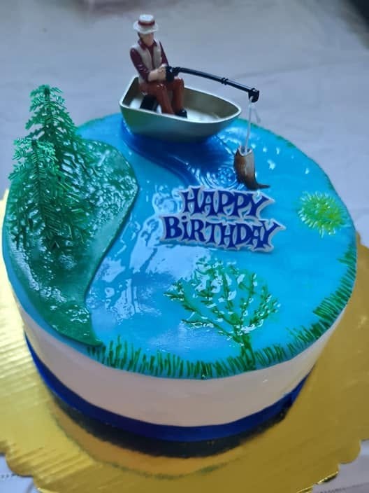 Custom cake for a birthday or christening celebration