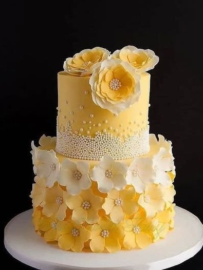 Handcrafted cake for an anniversary celebration